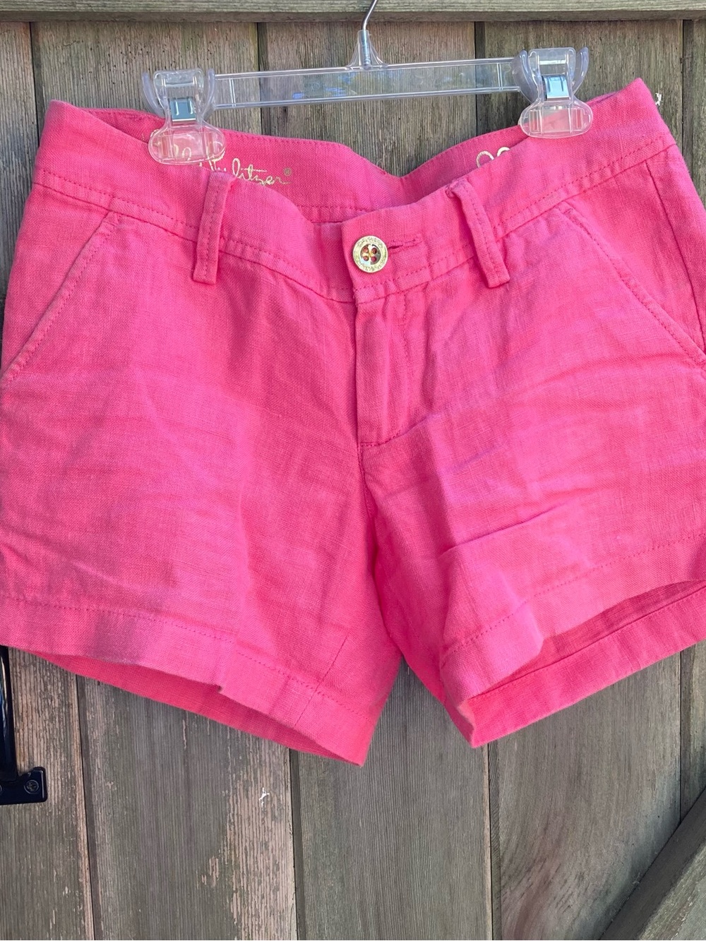 Lilly Pulitzer Coral Pink Linen Blend Women’s Shorts